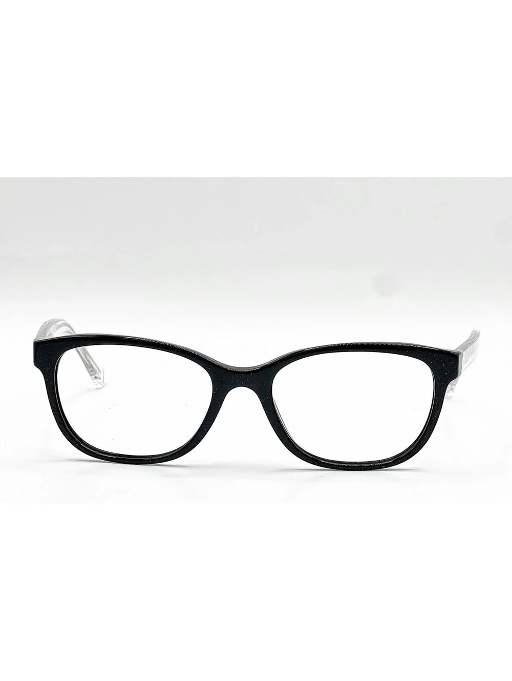 Coach HC 6072 5327 Black Glitter Crystal Cat Eye Eyeglass Frames 52-17-135